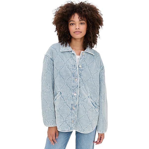 Z SUPPLY Maya Quilted Jacket in Camel Brown ZJ203646 (Large) at